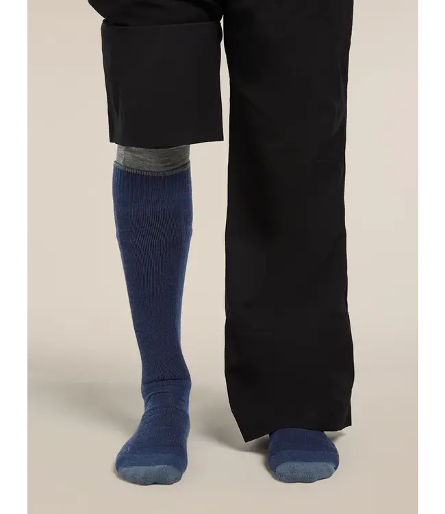 MEN'S ICEBREAKER MERINO SKI+ MEDIUM OVER THE CALF SOCKS ALPINE GEO