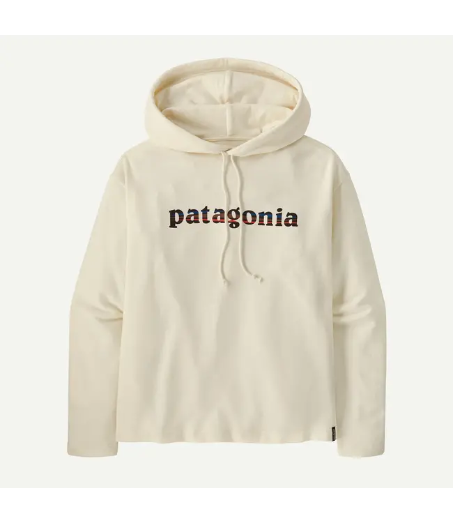 WOMEN'S PATAGONIA LIGHTWEIGHT '73 TEXT LOGO WILDRISE HOODY