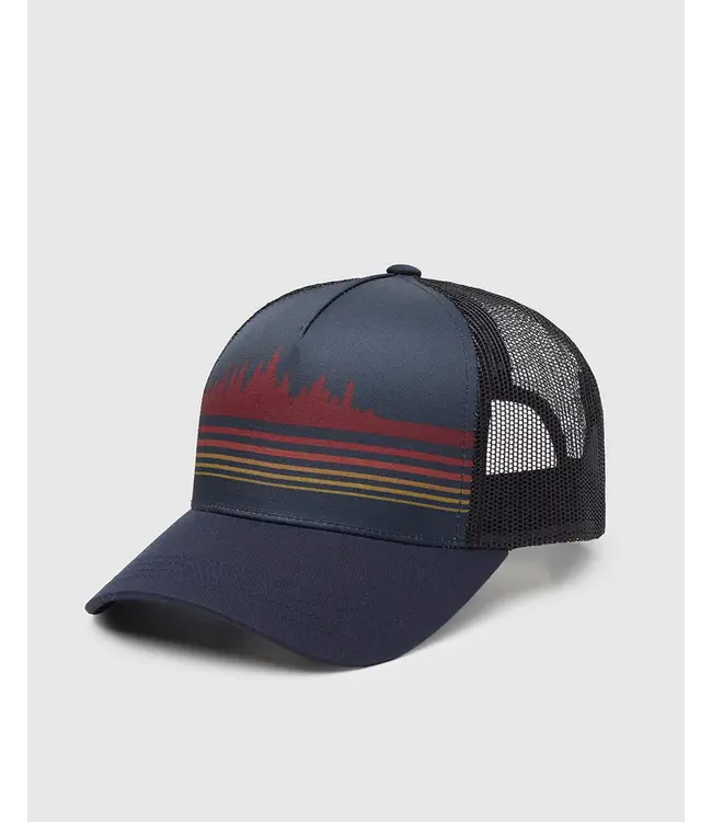 TENTREE RETRO TREELINE ALTITUDE HAT MIDNIGHT BLUE / CRIMSON