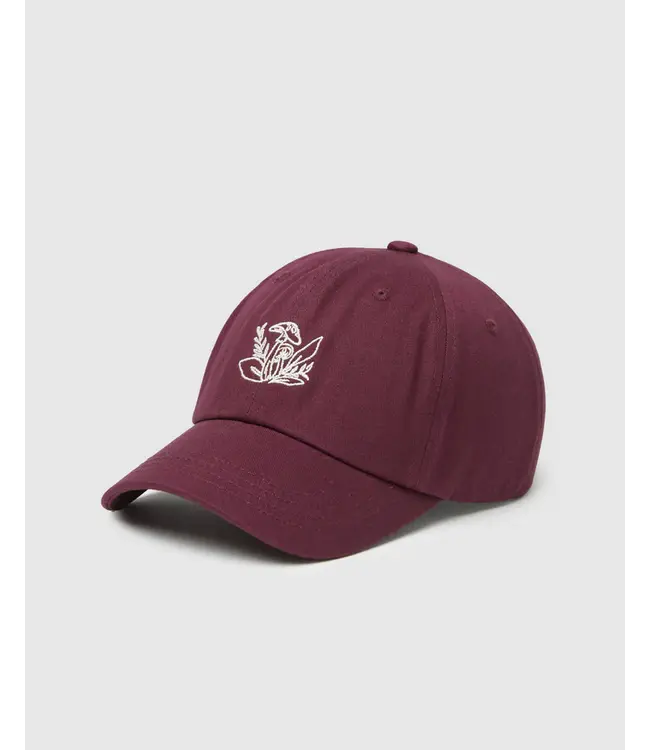 TENTREE UNDERSTORY PEAK HAT - DARK BURGANDY / WARM OAK