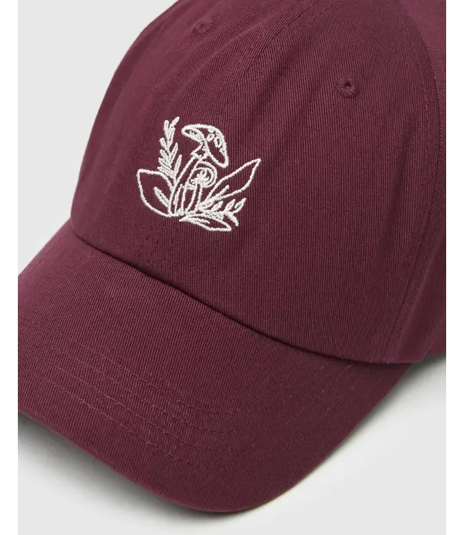 TENTREE UNDERSTORY PEAK HAT - DARK BURGANDY / WARM OAK