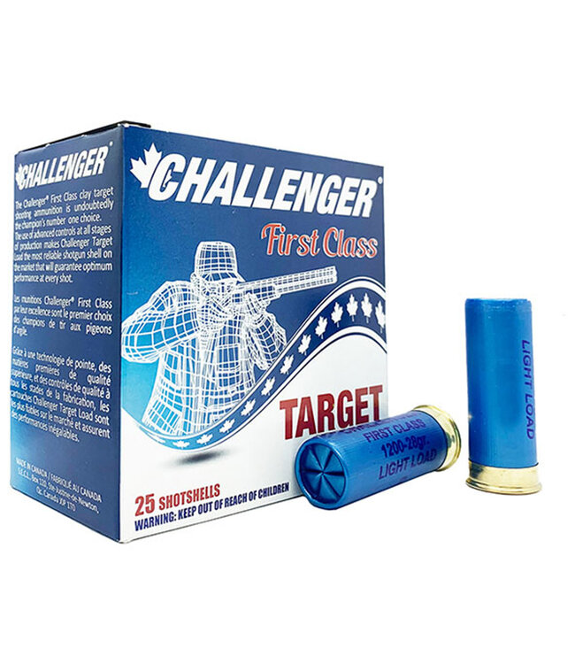 CHALLENGER FIRST CLASS 12 GAUGE 3/4″ #7.5 TARGET LIGHT LOAD, BOX OF 25
