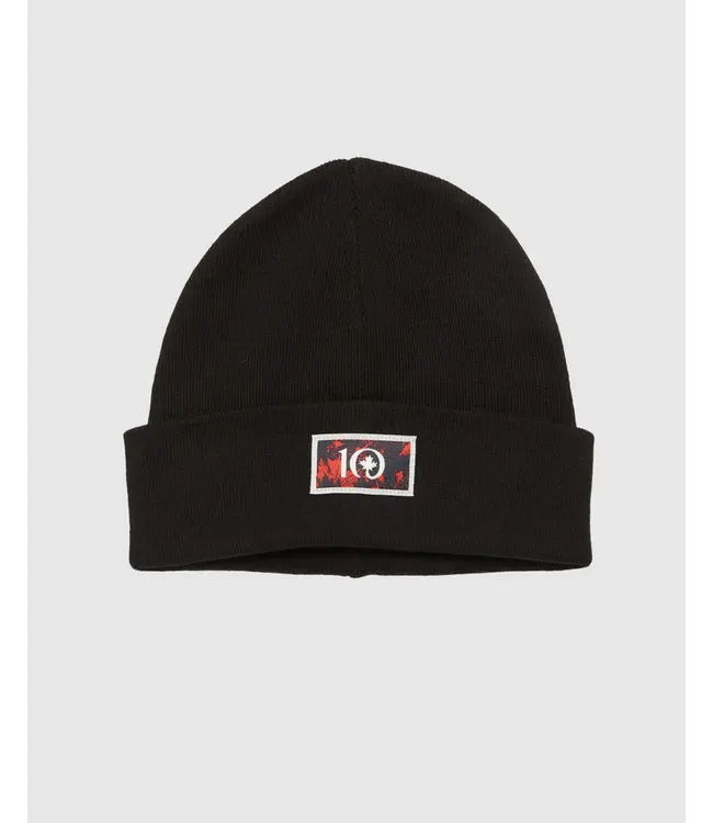 TENTREE KURT MAPLE BEANIE METEORITE BLACK / CRIMSON