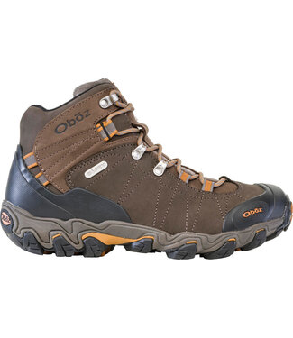 OBOZ MEN'S OBOZ BRIDGER WIDE MID B-DRY WATERPROOF HIKING BOOTS SUDAN
