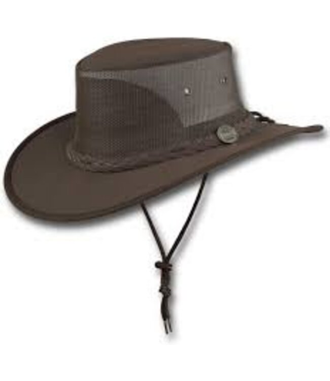 BARMAH CANVAS DROVER HAT DARK BROWN LARGE