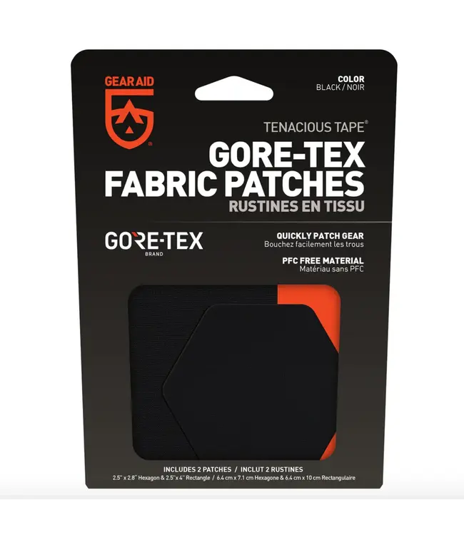 GEAR AID GORE-TEX FABRIC REPAIR PATCHES - BLACK