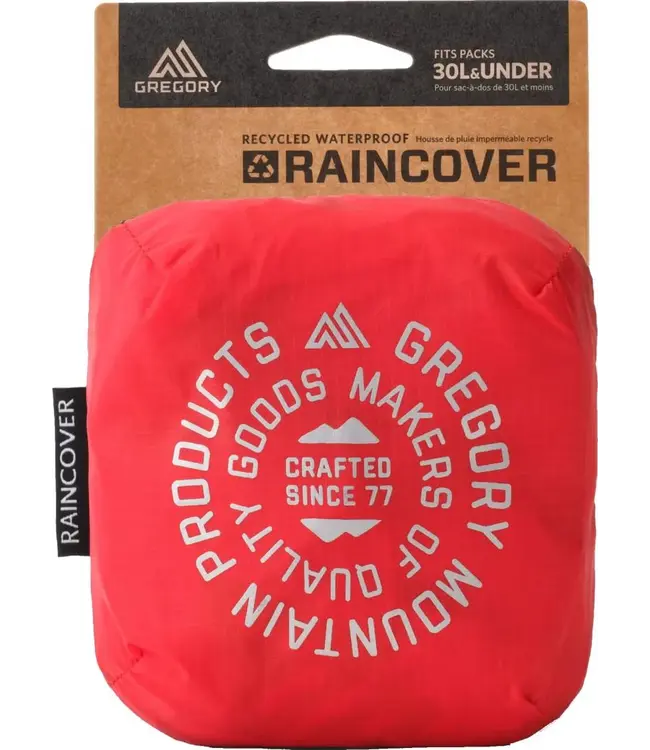 GREGORY RAINCOVER 30L BEAMING RED