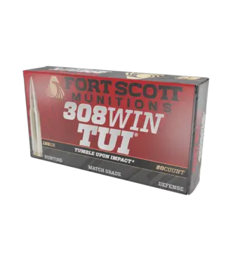 FORT SCOTT MUNITIONS FORT SCOTT MUNITION .308 TUI- 168GR SOLID COPPER AMMUNITION (20 ROUNDS)