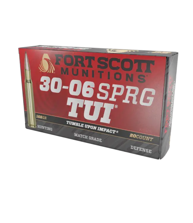 FORT SCOTT MUNITION 30-06 TUI- 168GR SOLID COPPER AMMUNITION (20 ROUNDS)