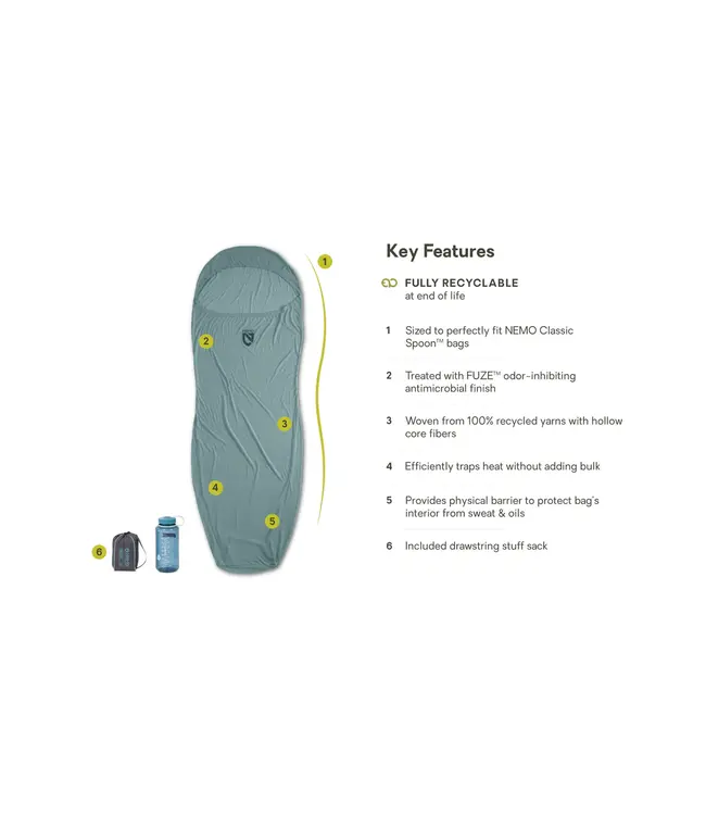 NEMO TRACER ENDLESS PROMISE SLEEPING BAG LINER-REGULAR