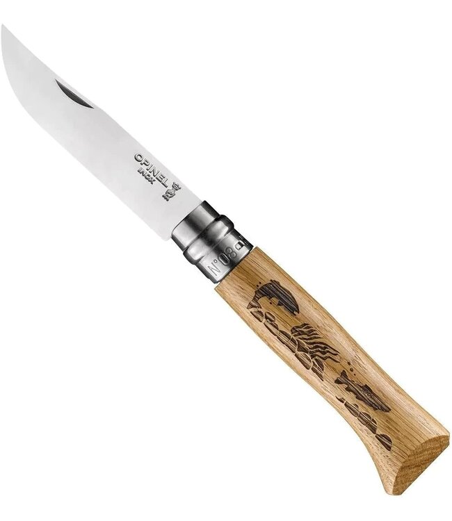 OPINEL NO 8 ANIMALIA KNIFE- FISH ENGRAVING