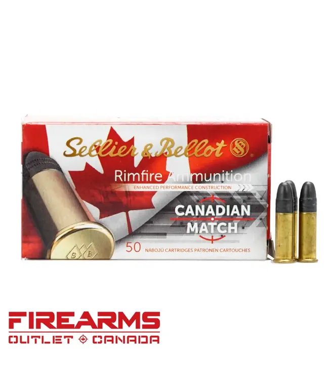 S & B .22LR 40 GR (LRN) "CANADIAN MATCH" AMMUNITION