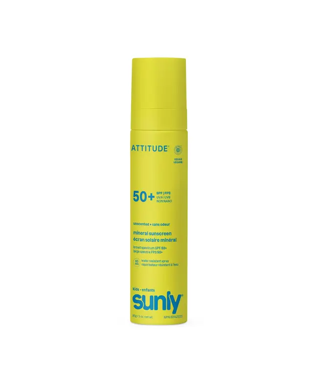 ATTITUDE KIDS FACE & BODY SUNSCREEN SPRAY - SPF 50 - UNSCENTED