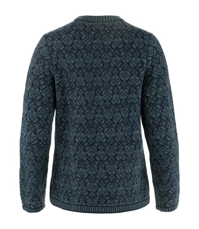 WOMEN'S FJALLRAVEN SNOW ROUND NECK SWEATER