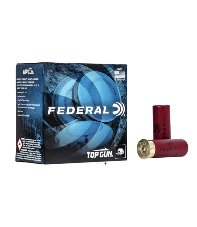 FEDERAL 20 GAUGE -2-3/4" #7 1/2 SHOT- 7/8 OUNCE TOP GUN  TARGET LOAD (25 SHOTSHELLS)