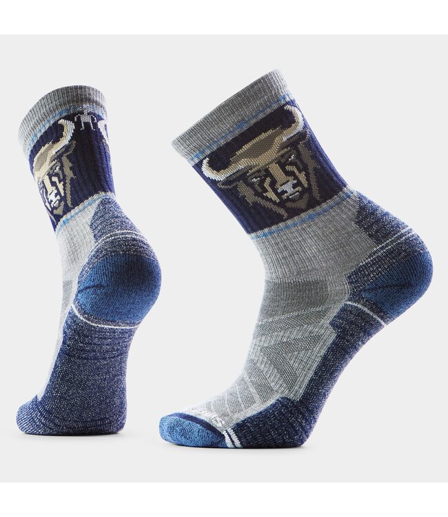 MEN'S SMARTWOOL HIKE LIGHT CUSHION BISON CREW SOCKS