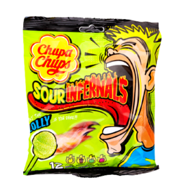 Chupa Chups Sour Infernals Lolly 12 Assorted Flavors