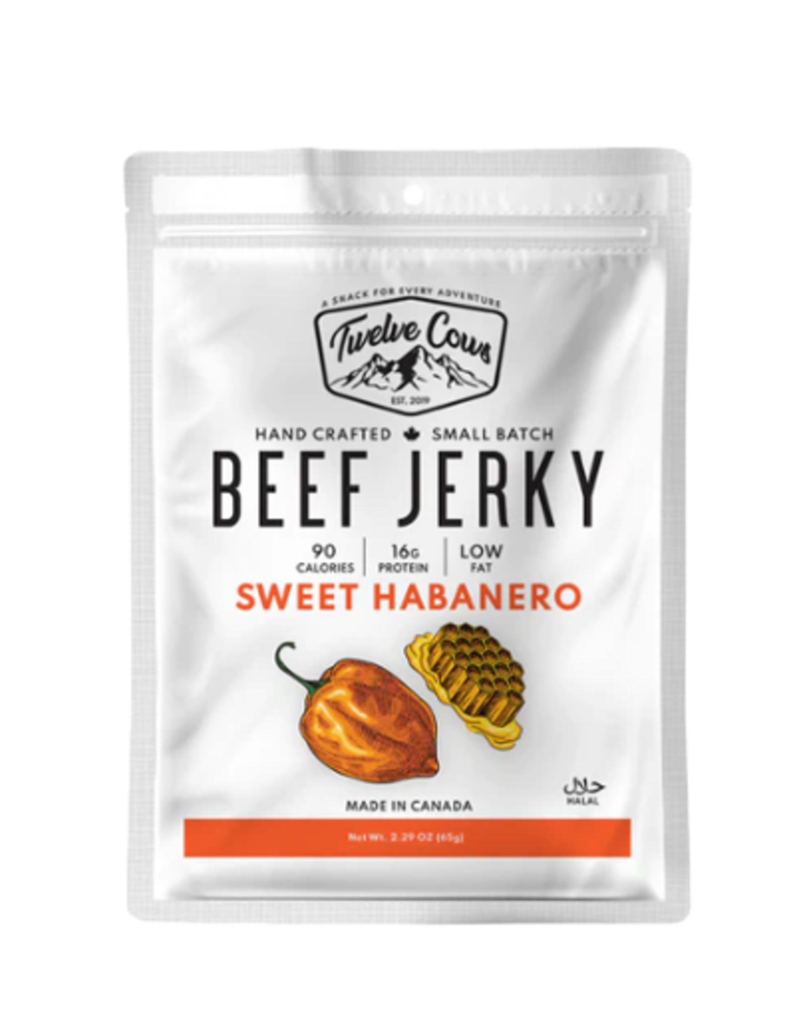 Twelve Cows Beef Jerky - Sweet Habanero