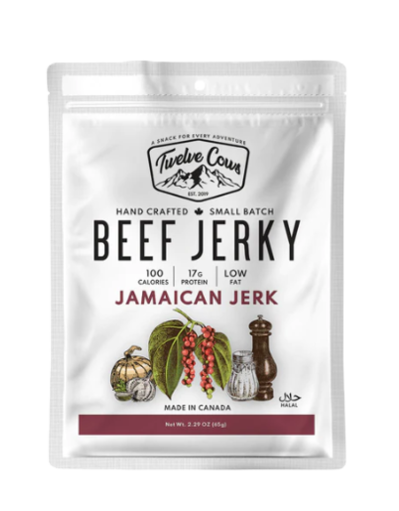 Twelve Cows Beef Jerky - Jamaican Jerk