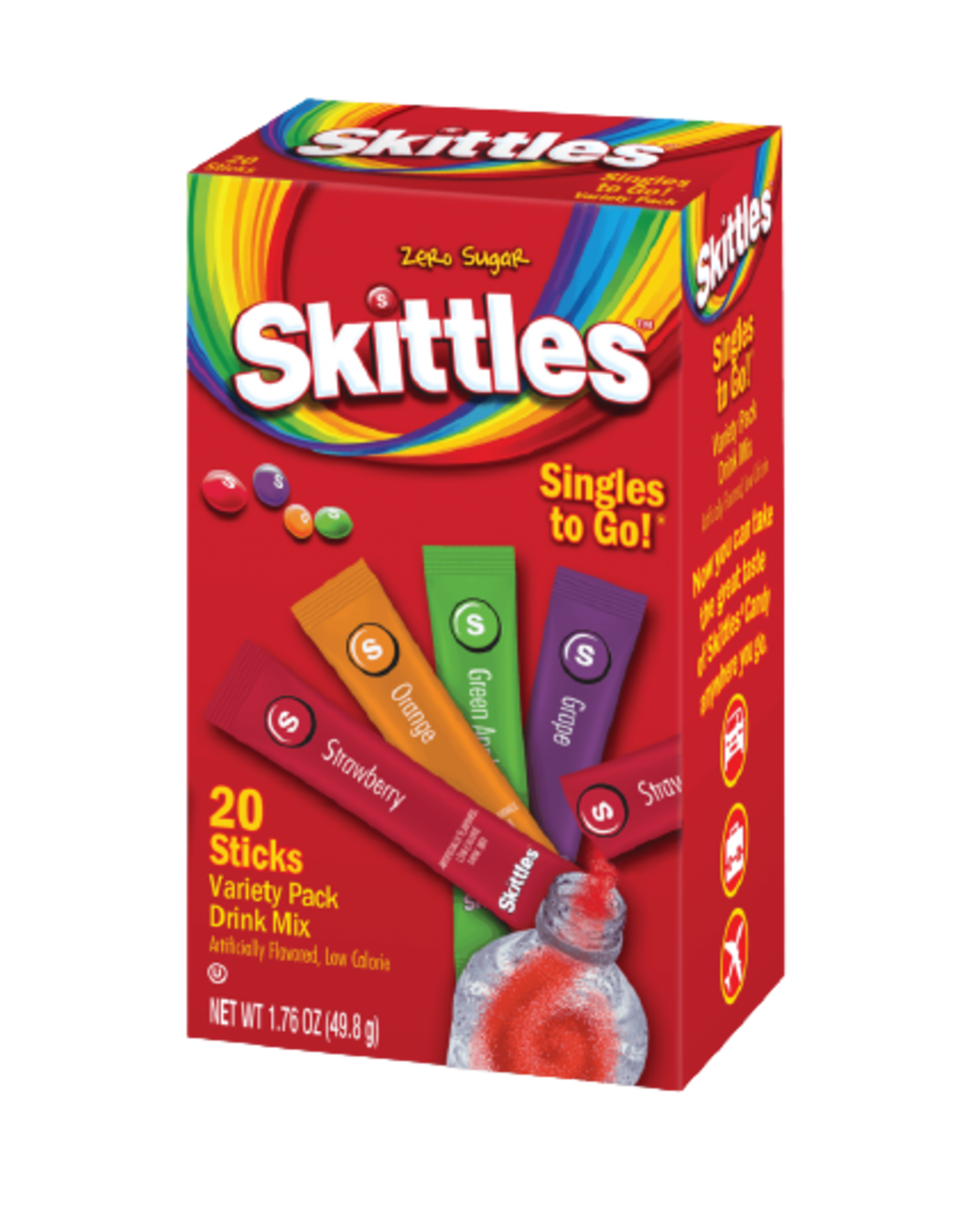 Skittles Singles To Go 20 Sticks