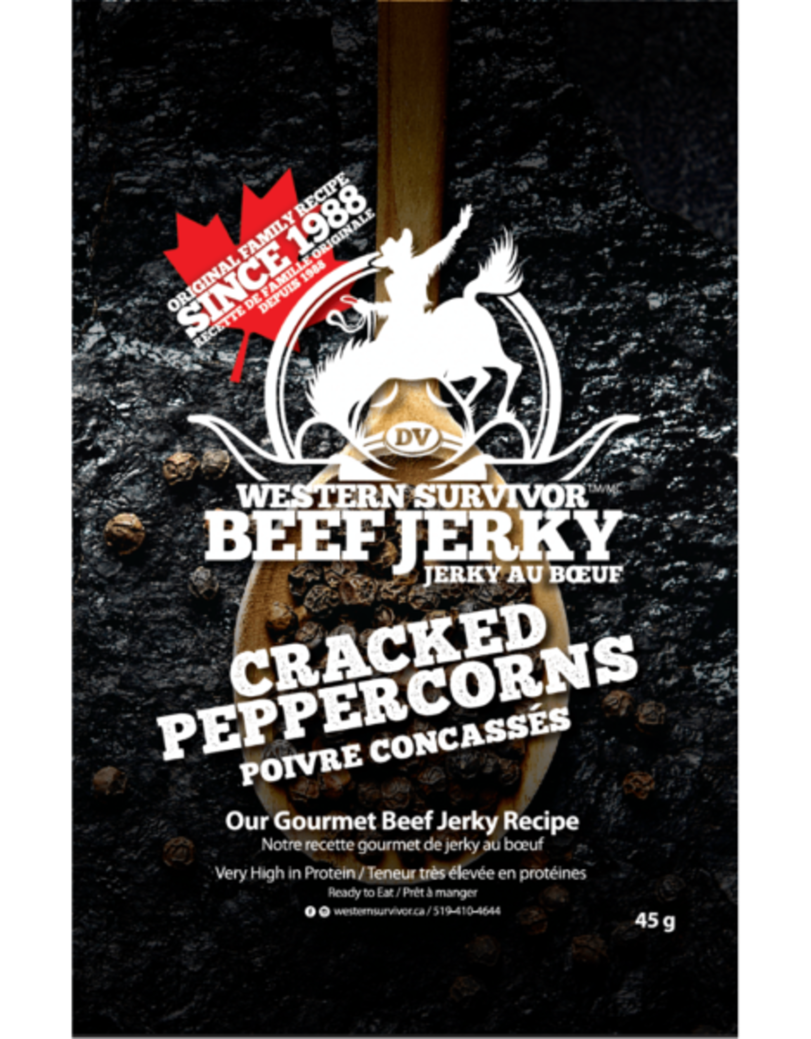 Western Survivor Beef Jerky Cracked Peppercorns