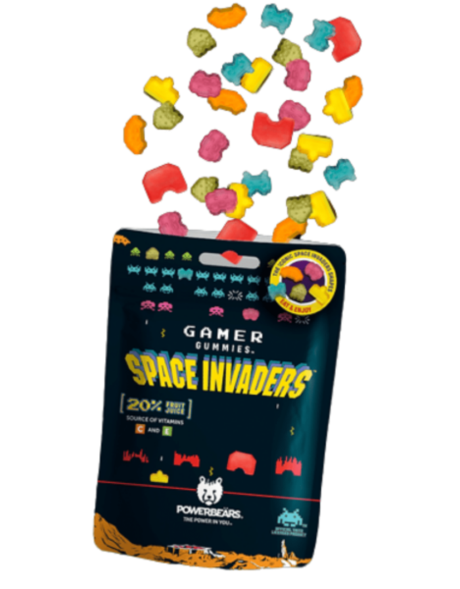 Powerbears Gamer Gummies Space Invaders