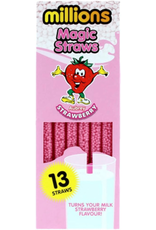 Millions Magic Straws Strawberry Thirteen Pack British