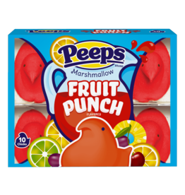 Just Born Peeps Marshmallow Chicks Fruit Punch Ten Pack Easter