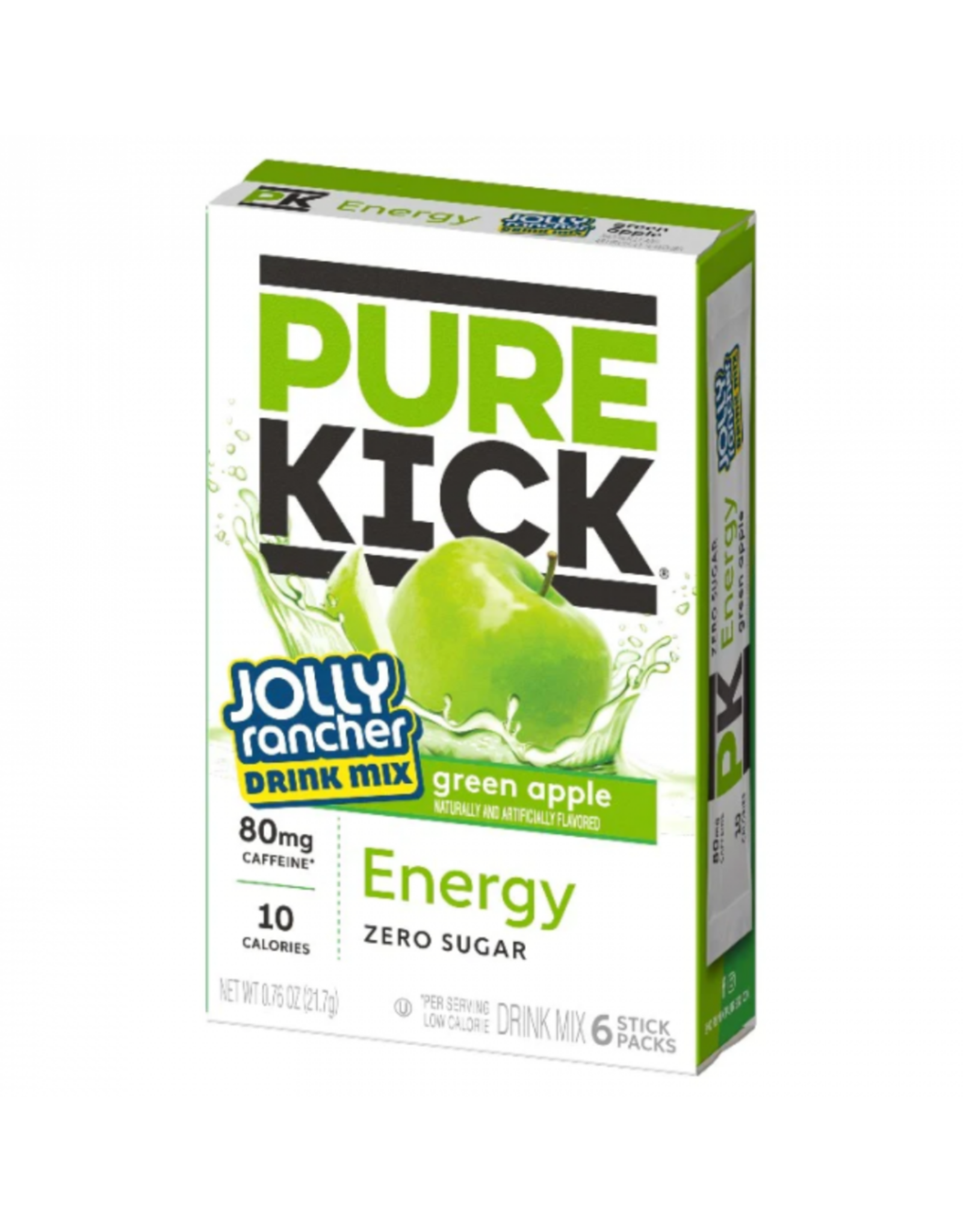 Pure Kick Energy Single To Go Zero Sugar Jolly Rancher Green Apple Six Pack