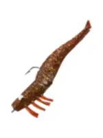 DOA DOA FSH4-3P-304 Shrimp Lure 4" 1/2oz rootbeer-gold glitter