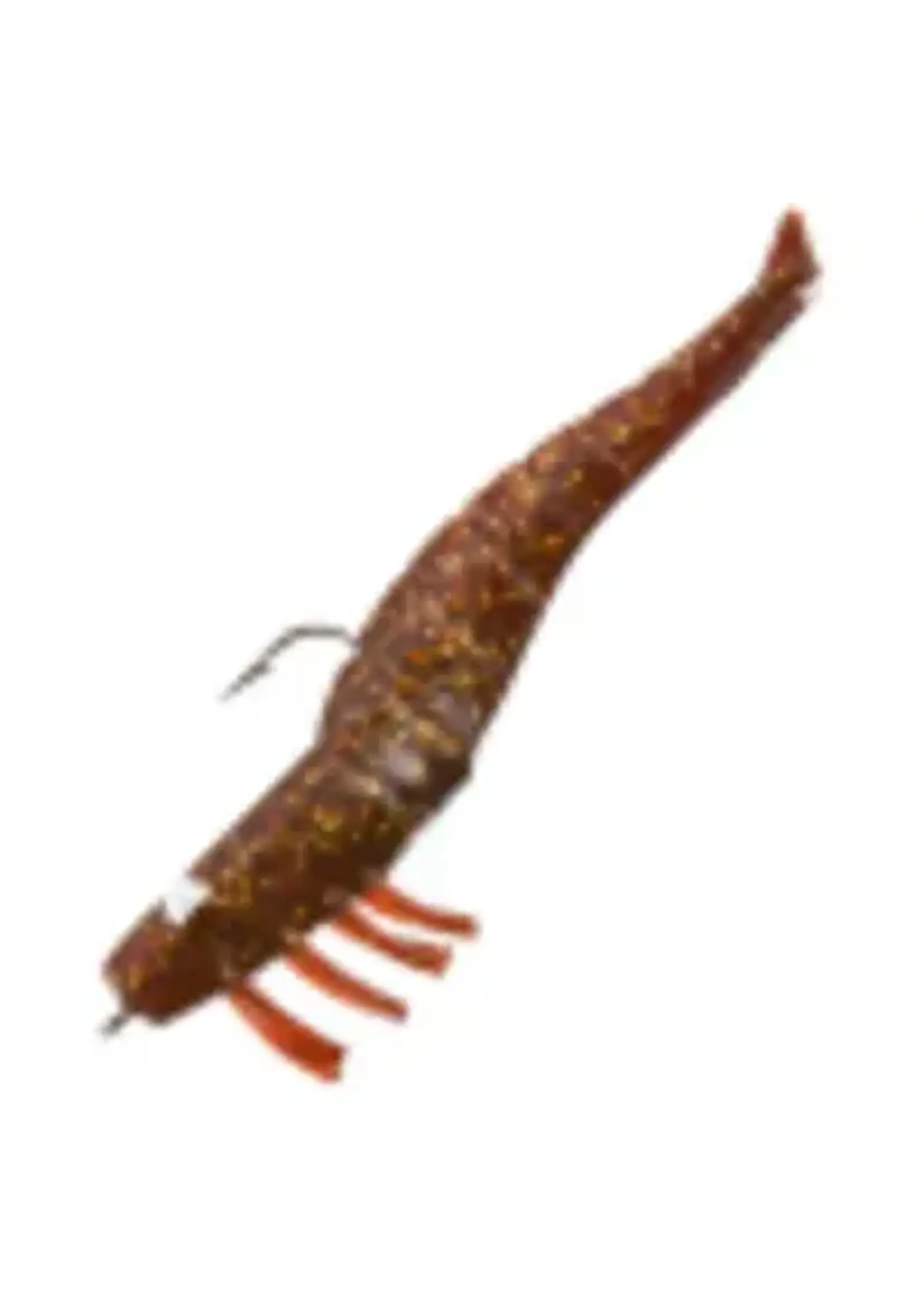 DOA DOA FSH4-3P-304 Shrimp Lure 4" 1/2oz rootbeer-gold glitter