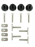 YakAttack LLC YakAttack GearTrac Hardware Assortment Kit, Includes 4 each of: 1.5" MightyBolts, Threaded Knobs, Convertible Knobs, Track Nuts, Socket head cap screws