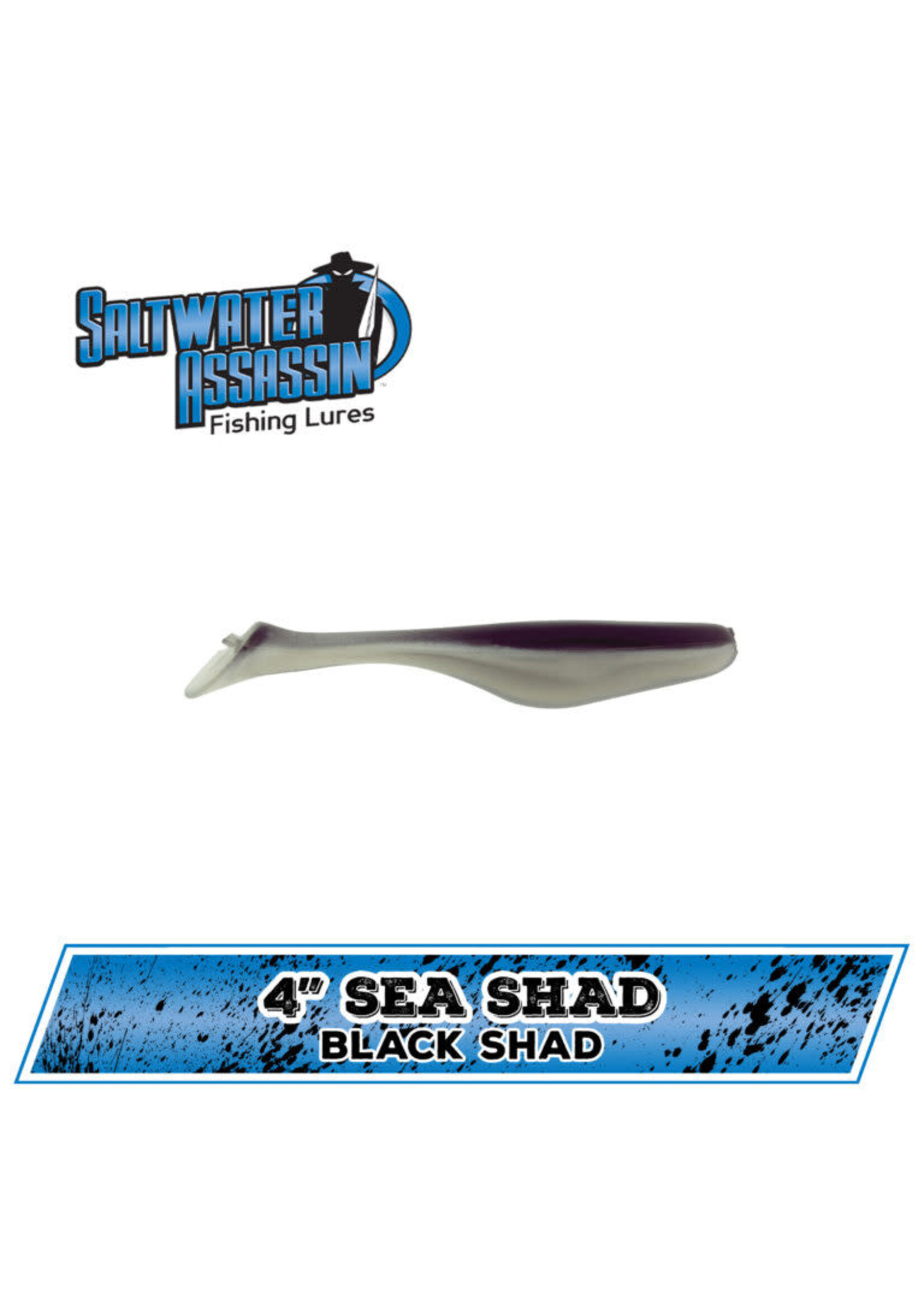 Bass Assassin Sea Shad 4 Black Shad