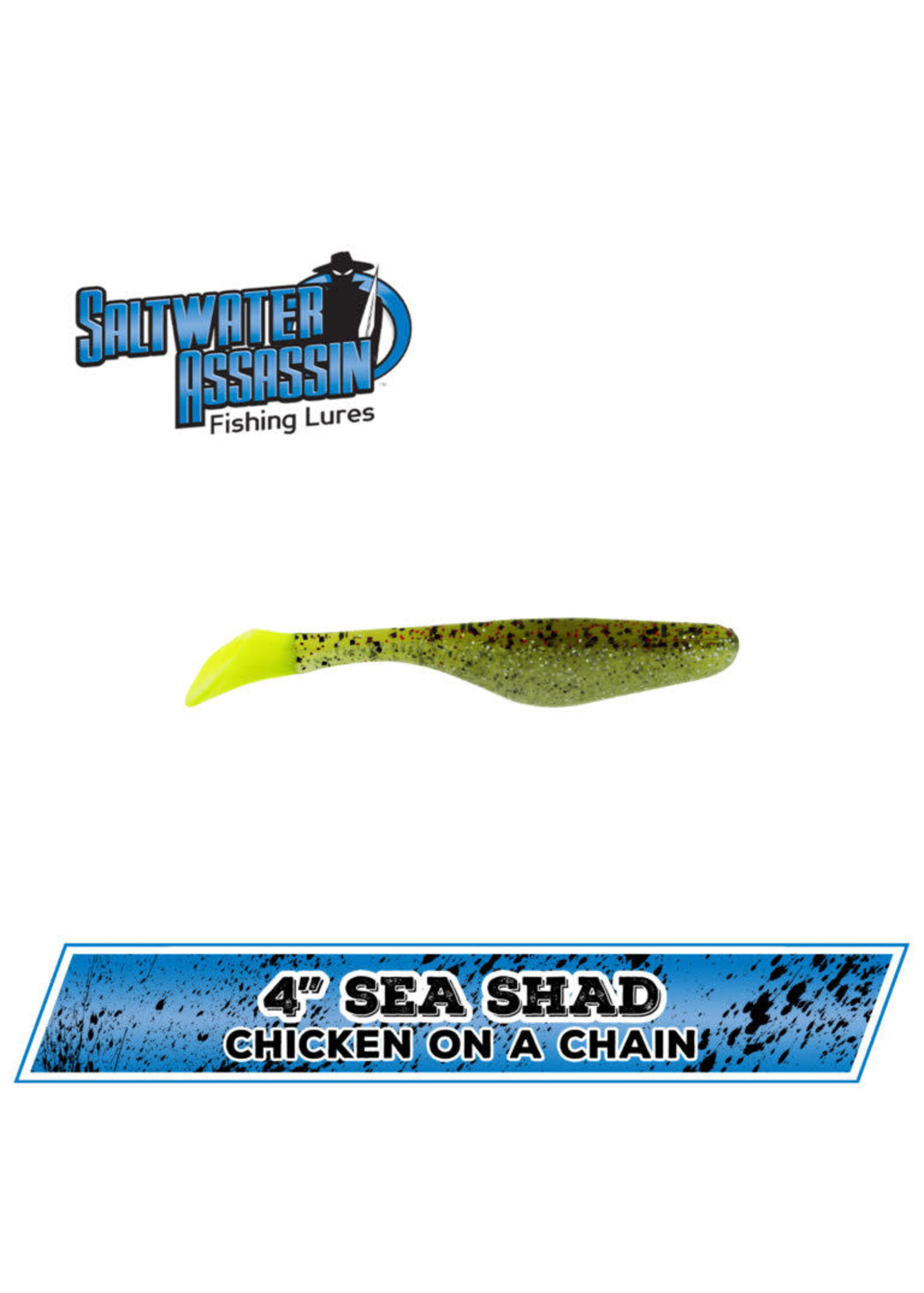 Bass Assassin Sea Shad 4 Chicken on a Chain