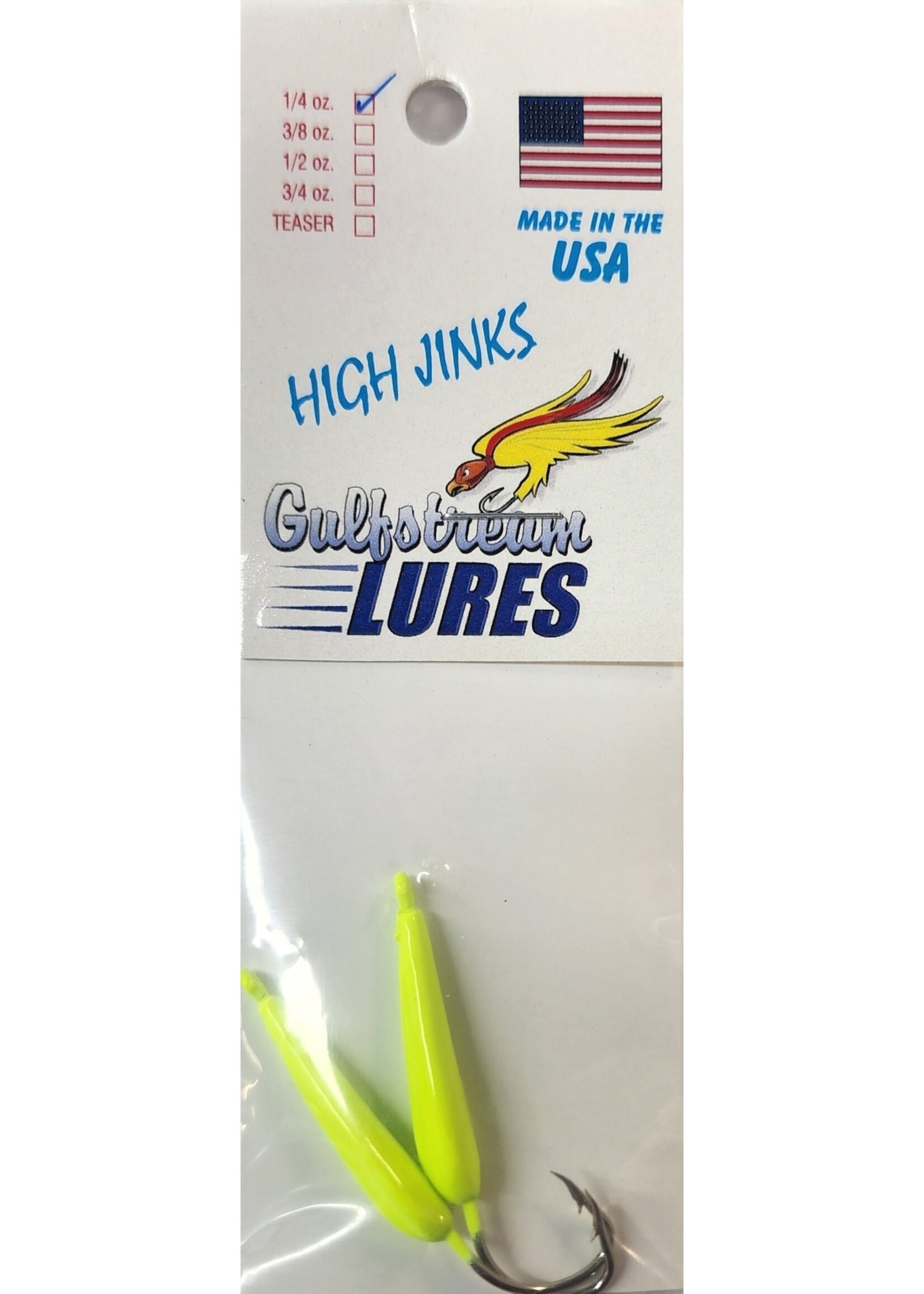 Gulfstream Lures High Jinx Pompano Jigs - 1/4oz - Chartreuse