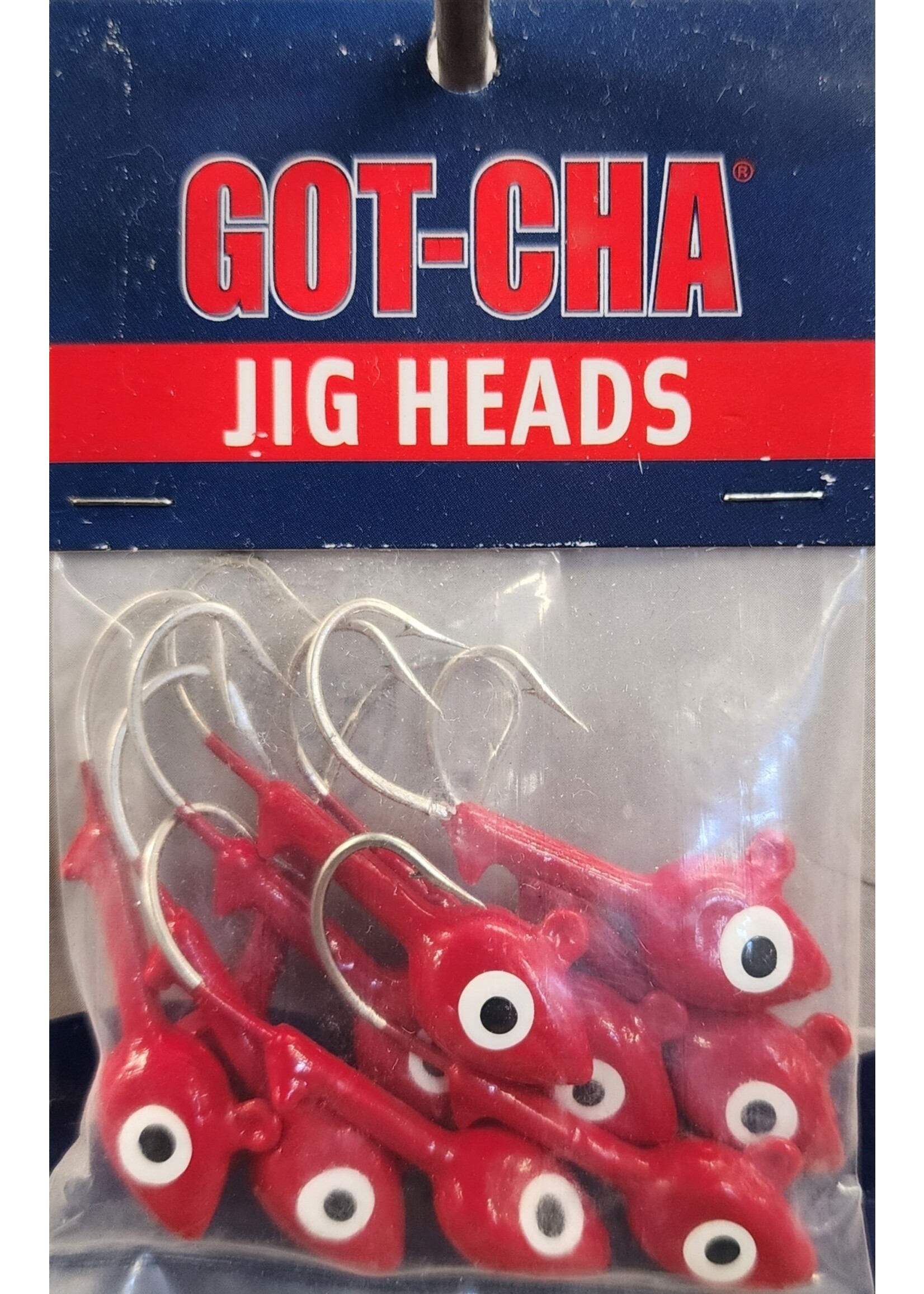 Sea Striker Sea Striker Got-Cha Jig Heads SEA-HSWG38-9 Red 10pk