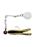 H&H CKS-17N Cajun King Spin, 1/4 oz Black/Yellow Stripe, Nickel