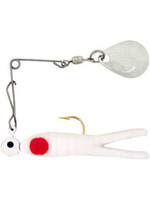 H&H CSS-13N Cajun Super Spin, 1/8 oz, White/Red Dot, Nickel