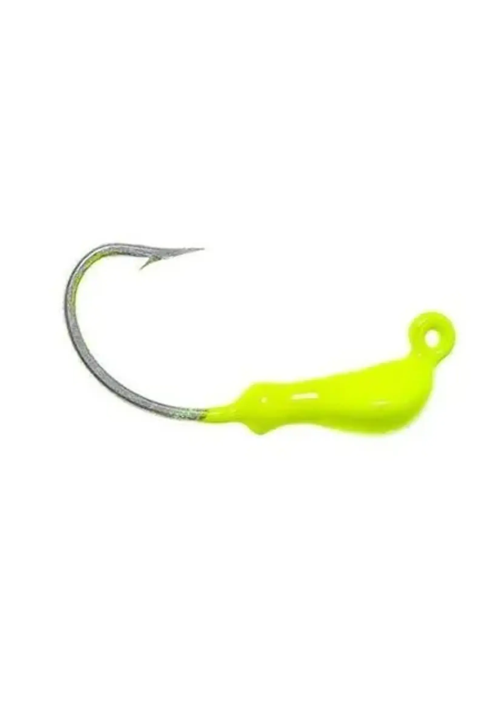 Hookup Hookup 99-002 1/16 Light Tackle Jig Head Chartreuse #2
