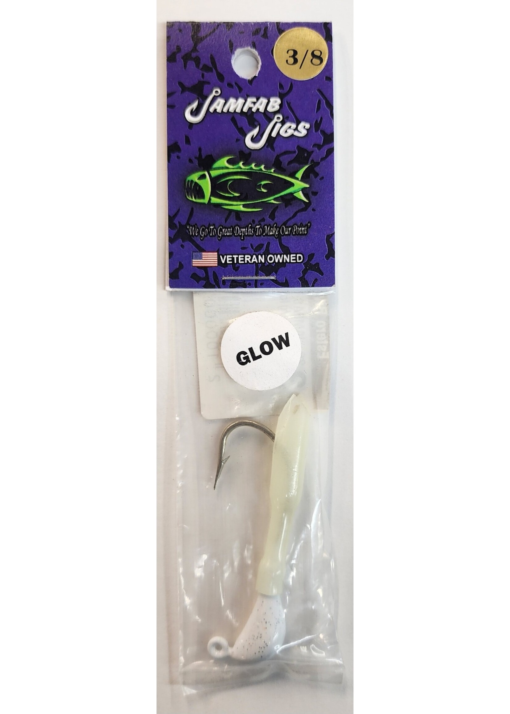 JAMFAB Tube Jig 3/8oz white/glow