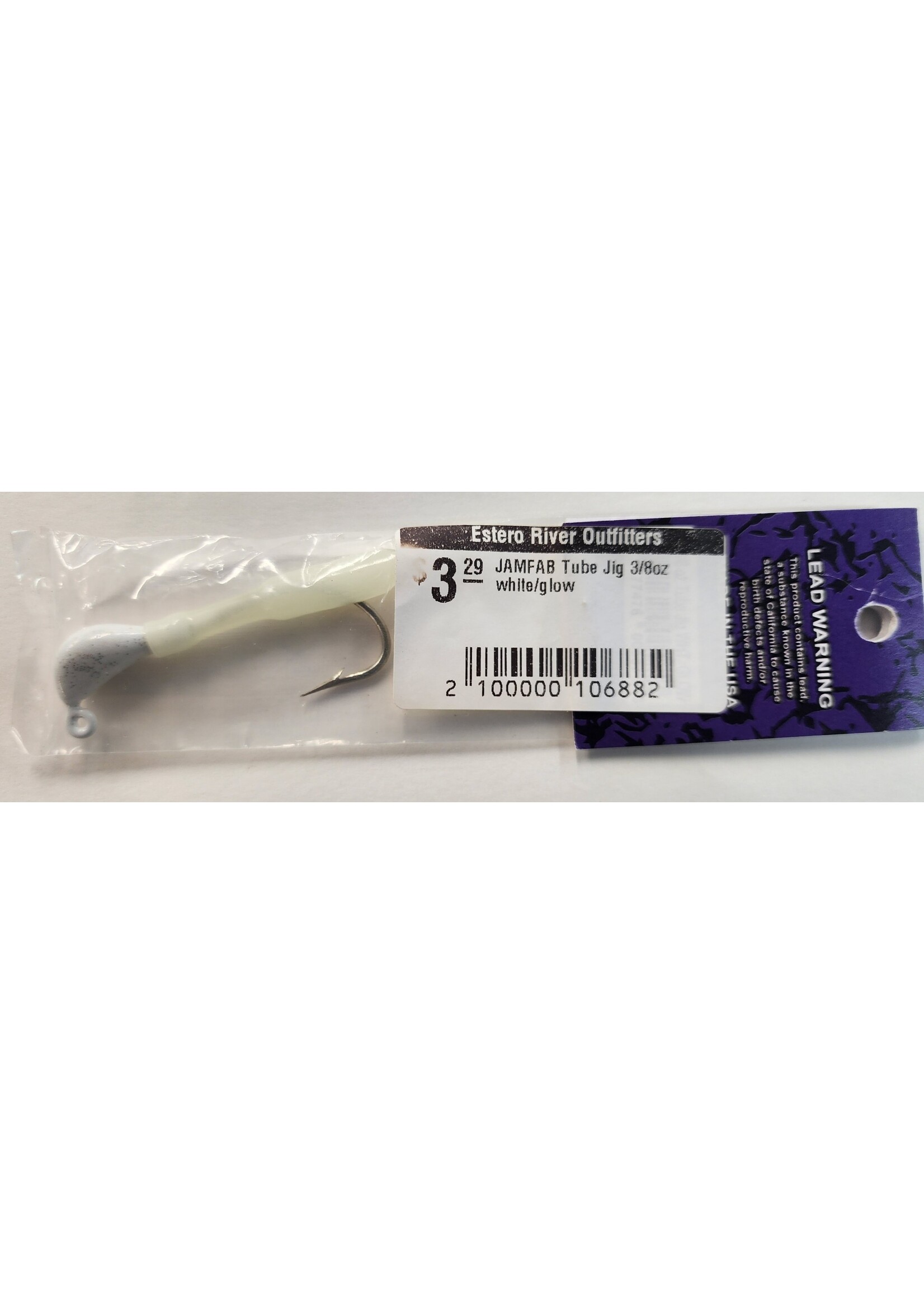 JAMFAB Tube Jig 3/8oz white/glow