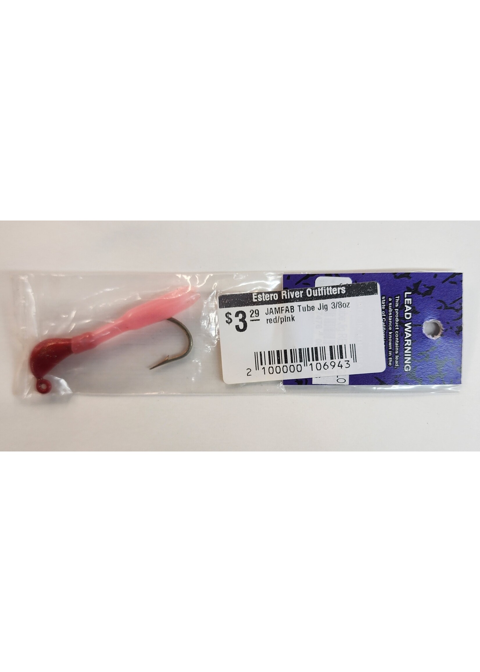 JAMFAB Tube Jig 3/8oz red/pink
