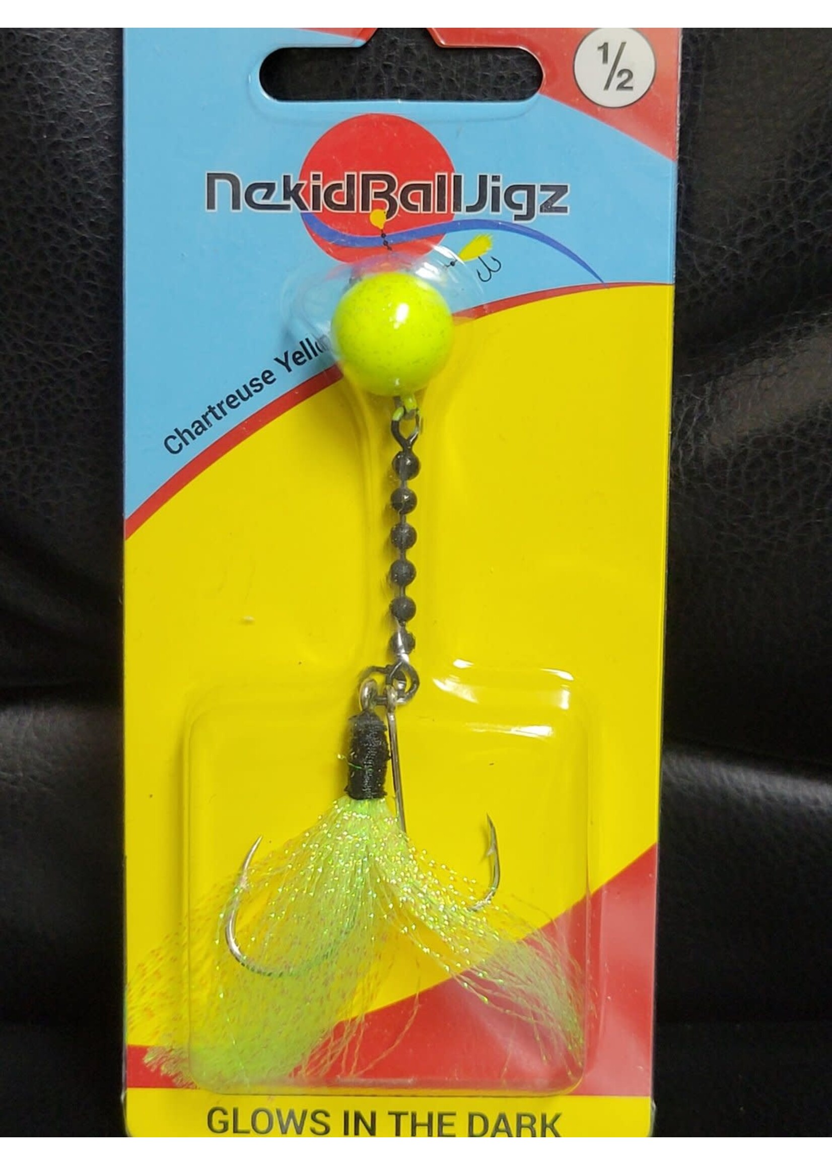 NekidBallJigz 4oz Chartreuse Green