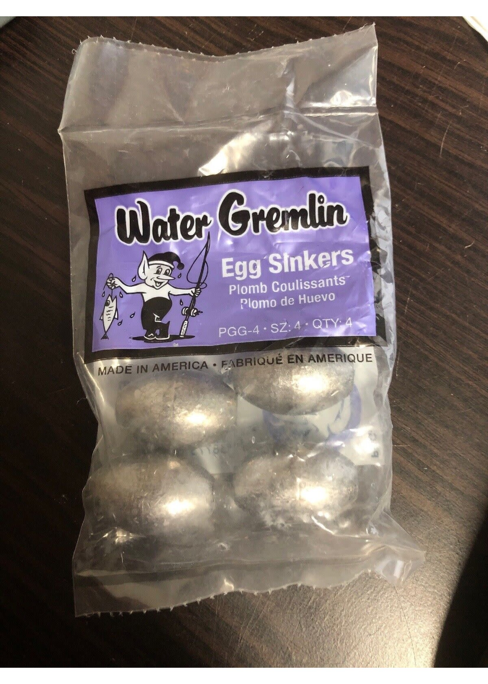 Water Gremlin Water Gremlin PGG-4 Egg Sinker 4 Size 4/bag