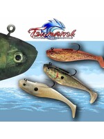 Tsunami Swim Shad 3" Glow 4pk