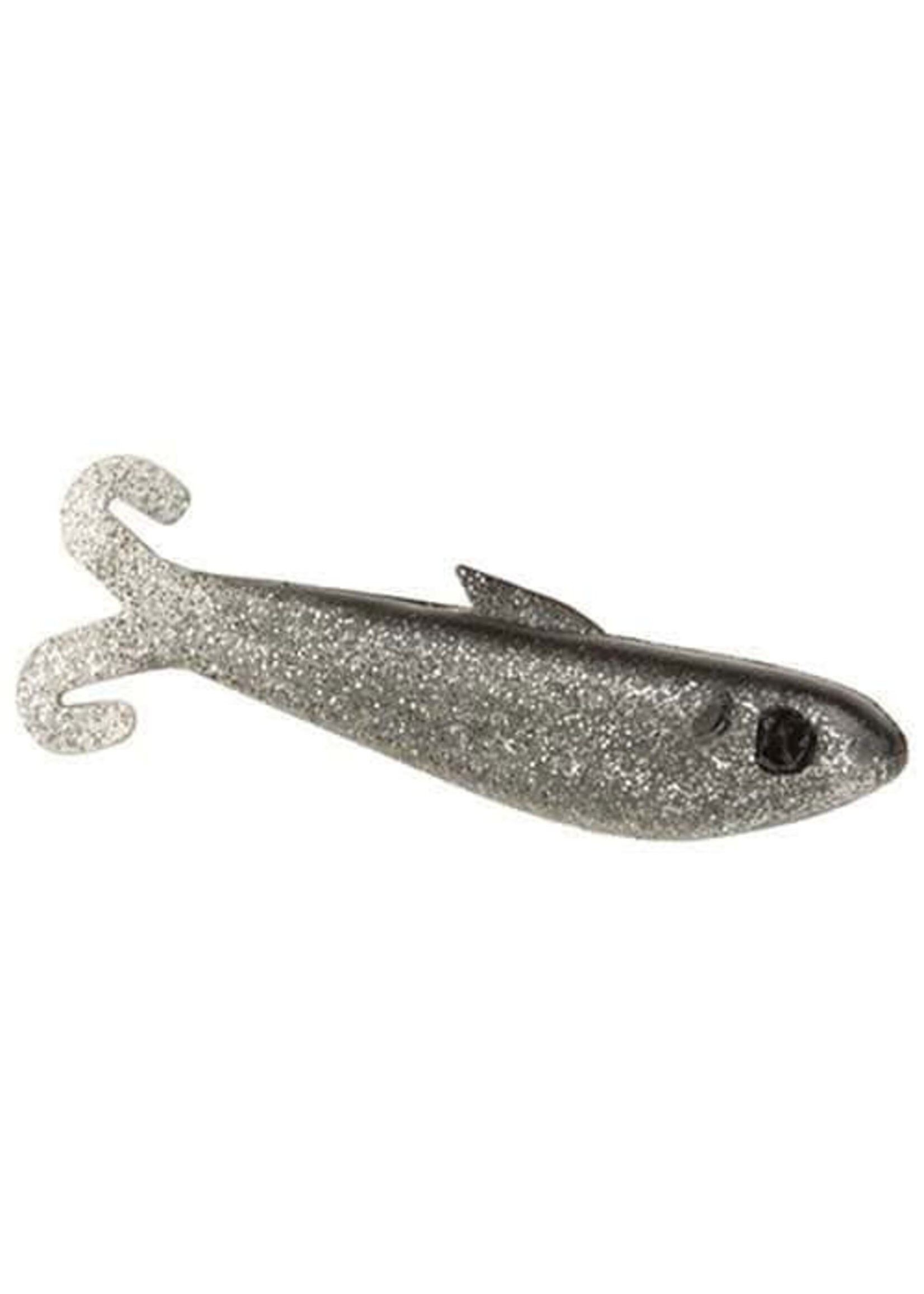 DOA DOA 25310 Bait Buster 4" 1oz Silver Glitter/ Black Back