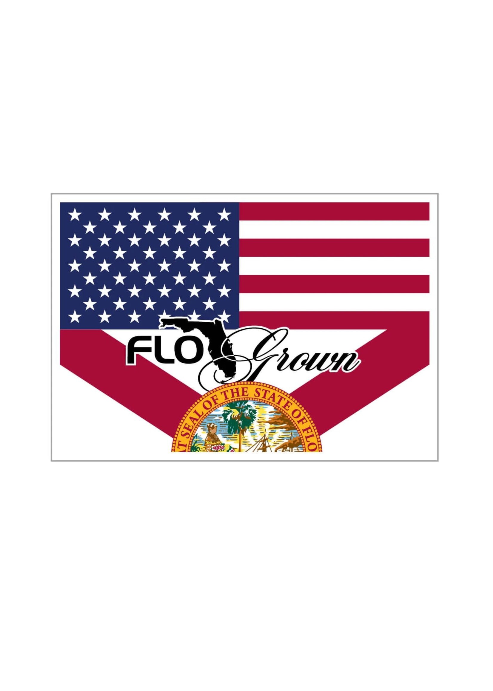 Flogrown Double Stack Flag Decal 3x5