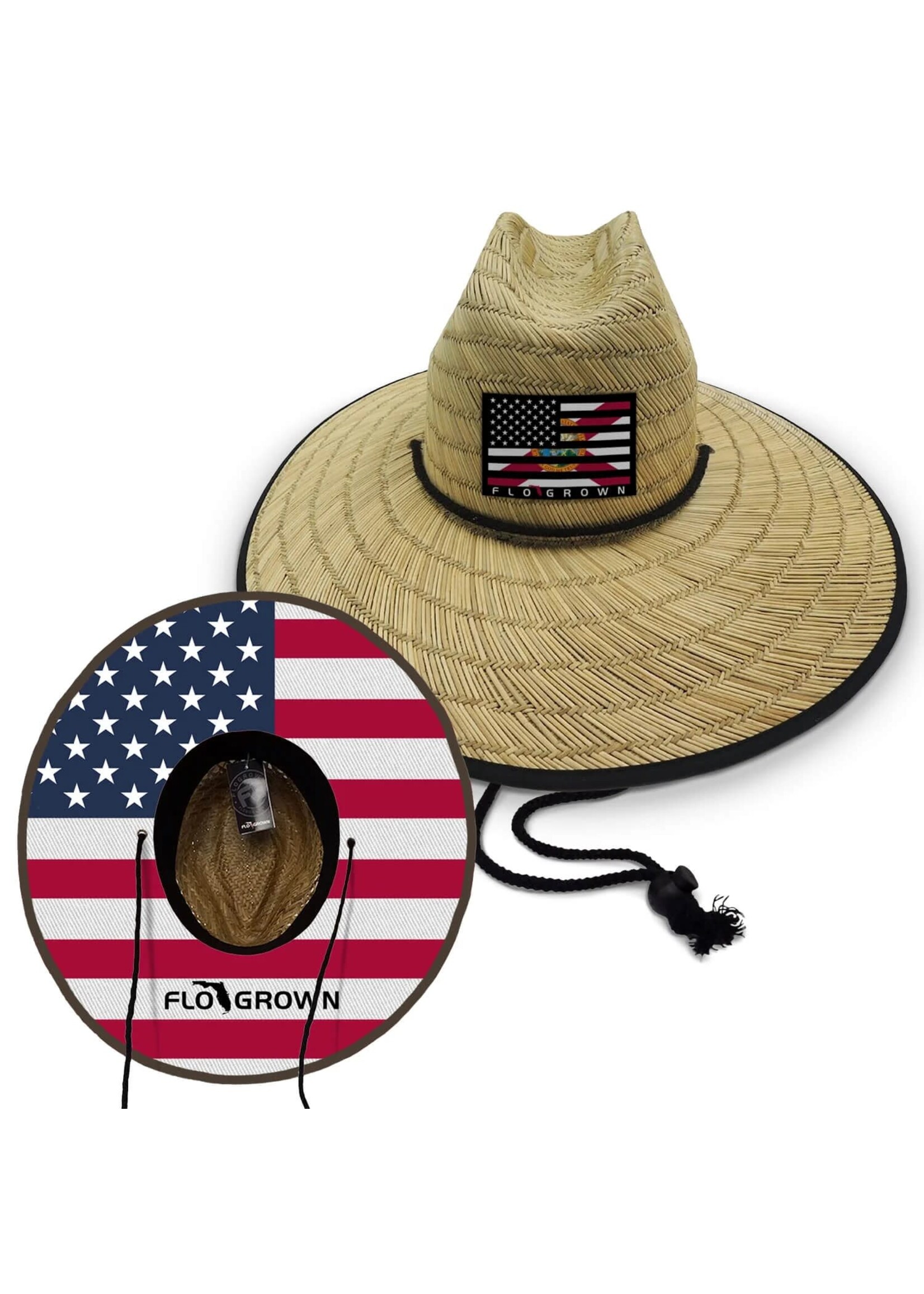 Flogrown Flogrown Straw Hat Flag Mash Up