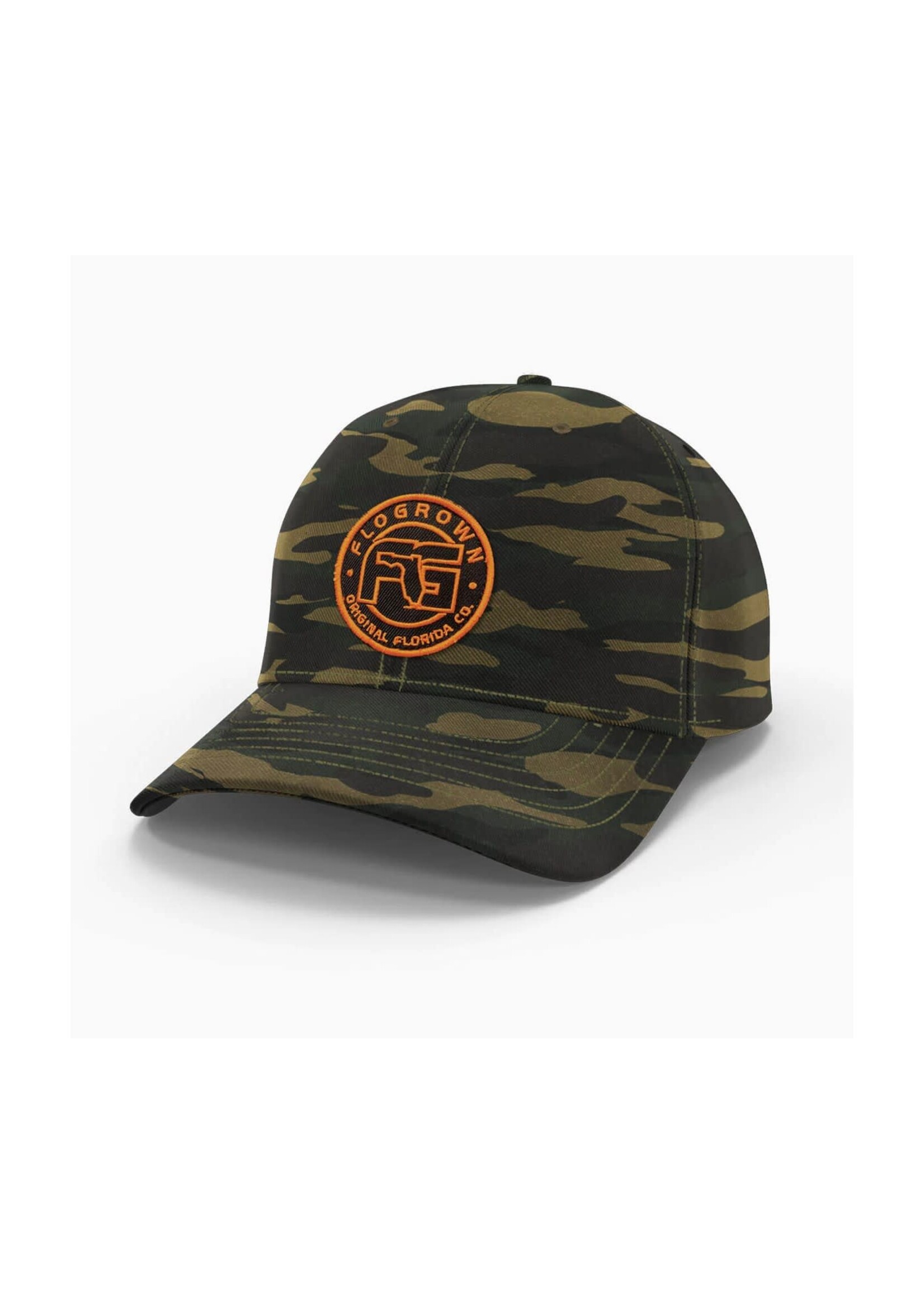 Flogrown Flogrown Hat Hunter Orange Logo AOP Camo Hat