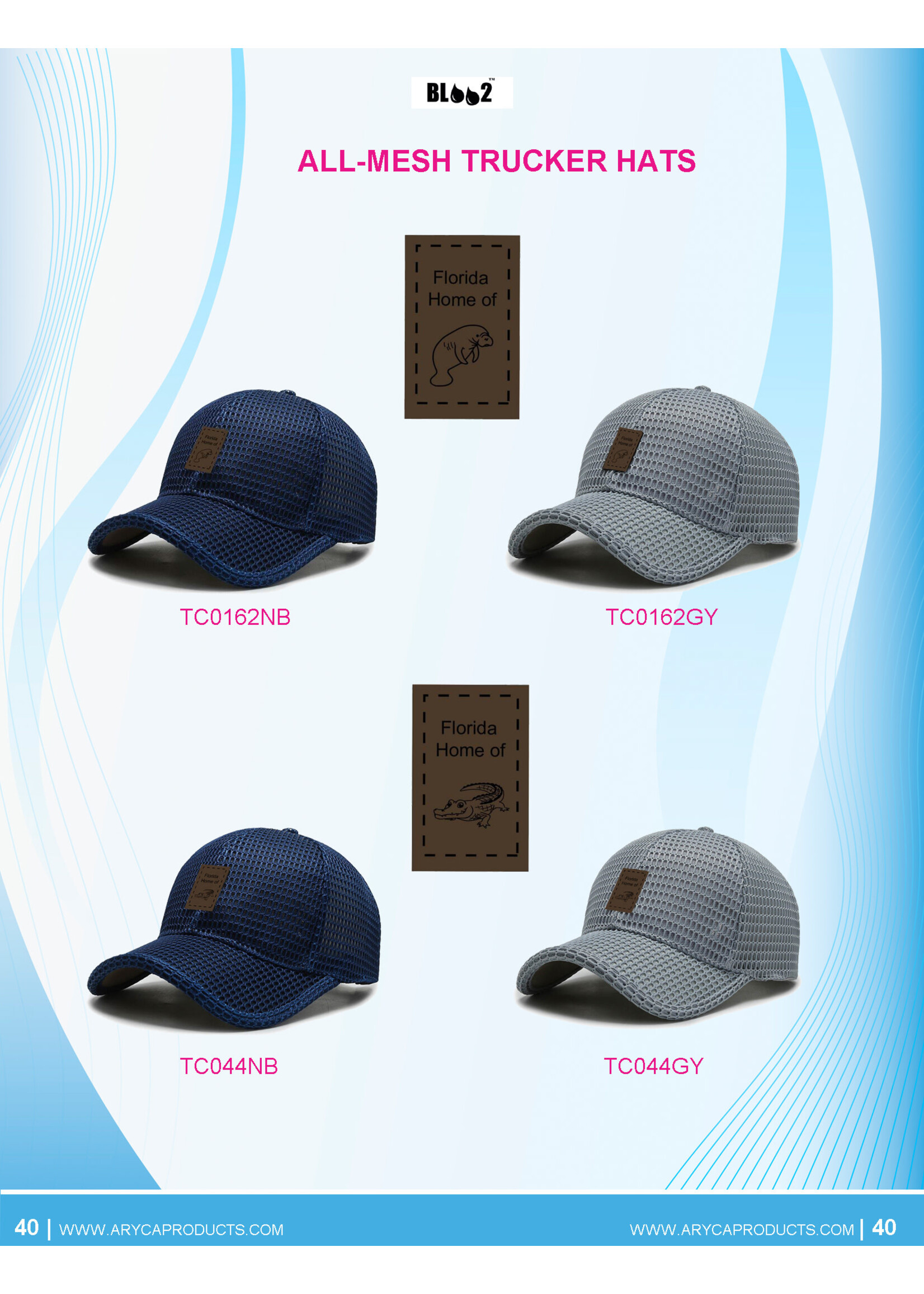 Aryca Mesh Trucker Cap w/ Alligator Badge